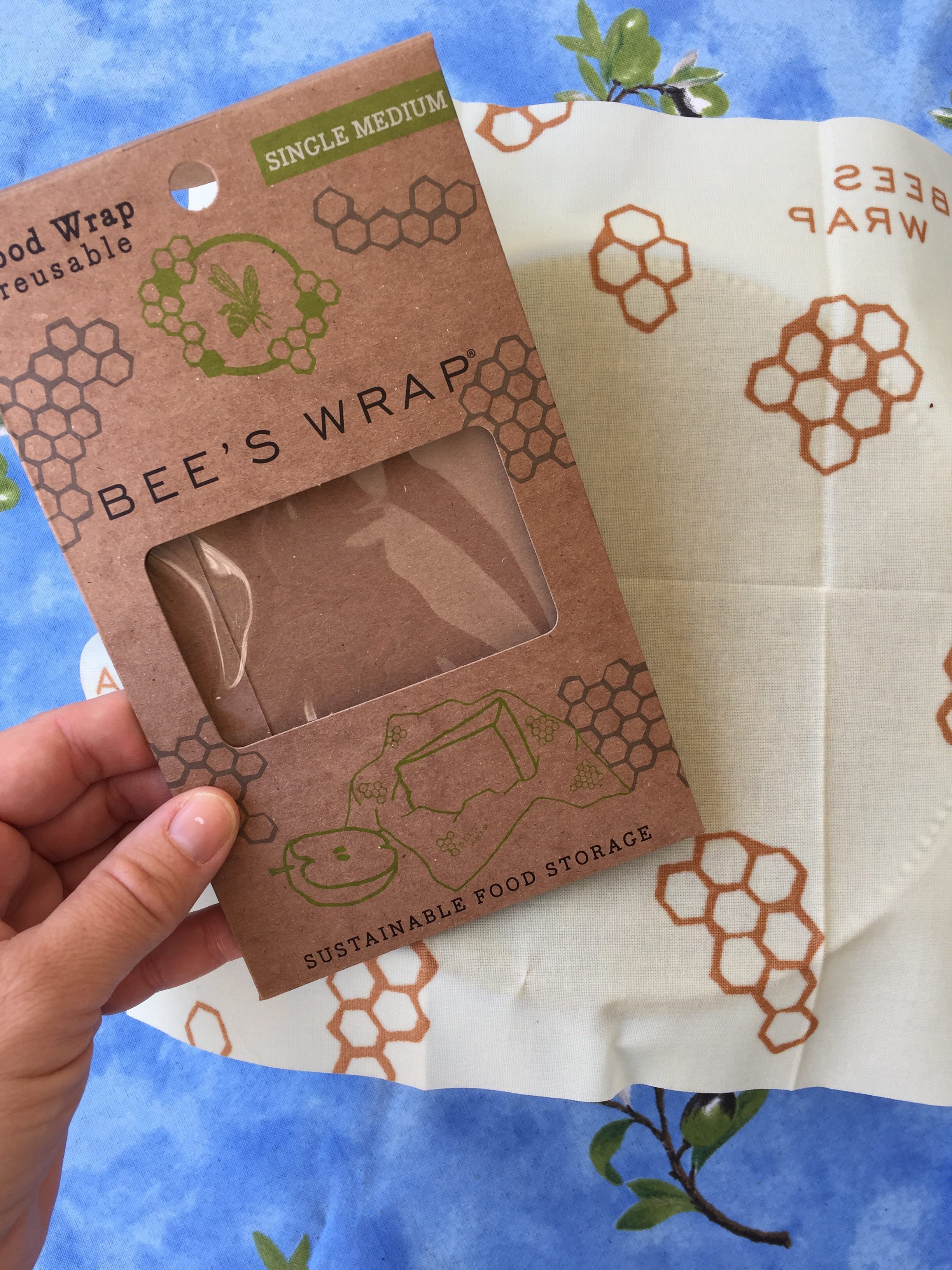 Reusable food wrap, trying to lessen our consumption of plastic.